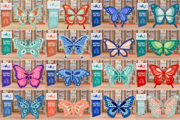 16 Butterfly 3D SVG Crafting File Bundle