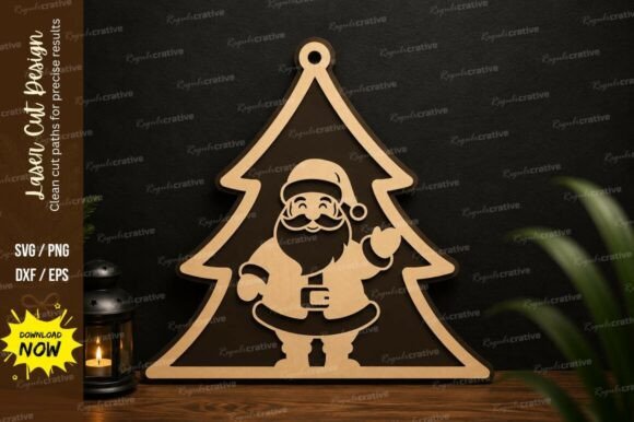 Christmas Tree Santa Laser Cut SVG Guide