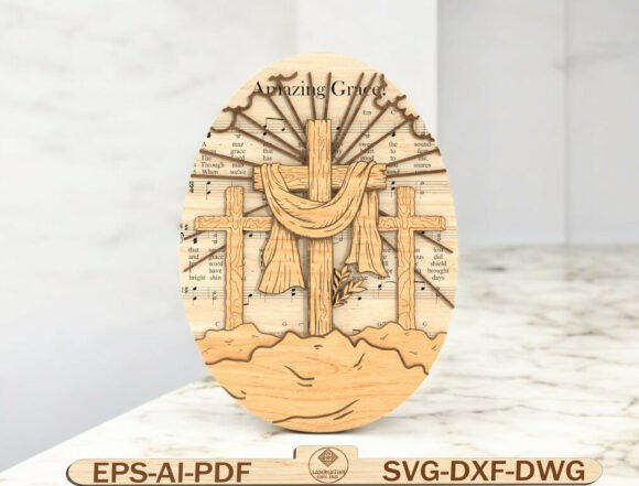 Crafting Faith: The Art and Meaning of the Three Crosses Christian Wall Laser Cut Design