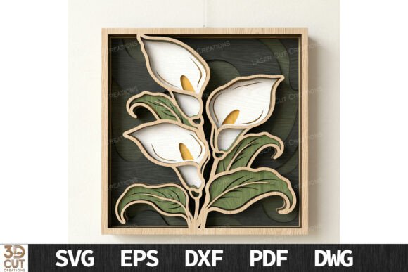 Creating Stunning 3D Decor with Layered Calla Lily Wall Art SVG