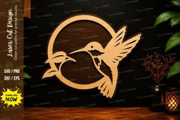 Elevating Precision Craft: The Strategic Value of the Hummingbird Circle Laser Cut SVG Design