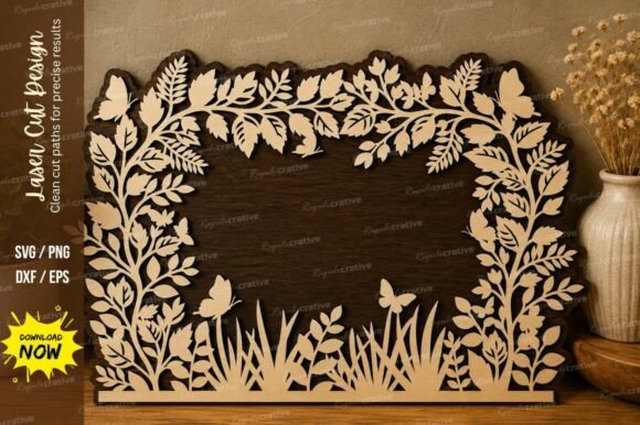 Floral Grass Frame Laser Cut SVG File: A Practical Evaluation for Crafters