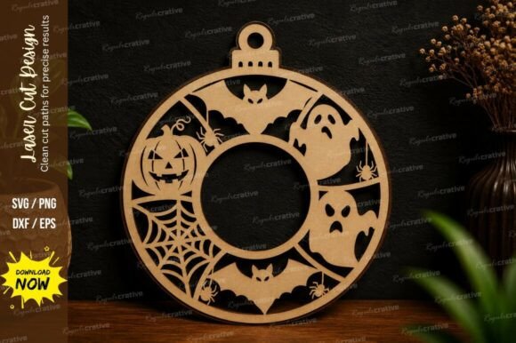 Halloween Ghost Ornament SVG Laser Cut