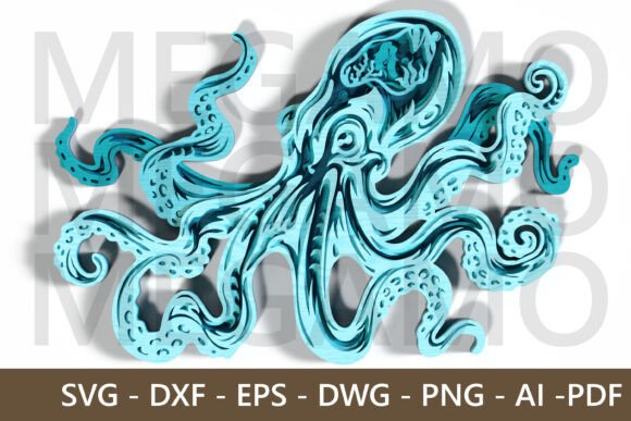 Mastering the Art of 3D Layered Design: A Guide to the Ocean Octopus SVG