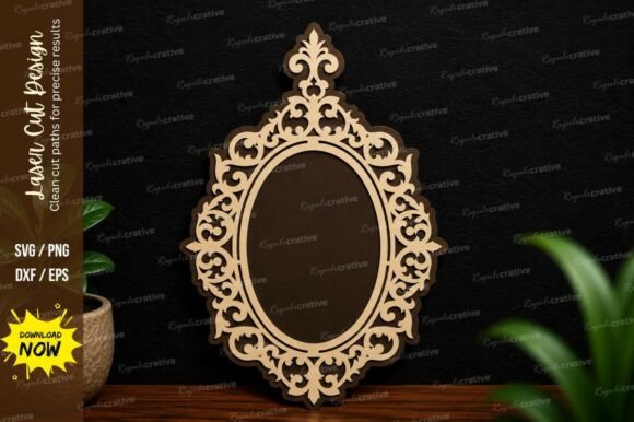Strategic Design Implementation: Leveraging Ornamental Oval Frame Laser Cut SVG for Professional Outcomes