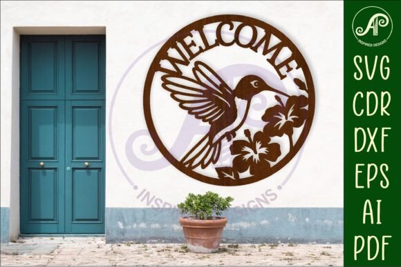 Strategic Design Implementation: Leveraging the Welcome Hummingbird Wall Sign SVG File for Home and Business Branding