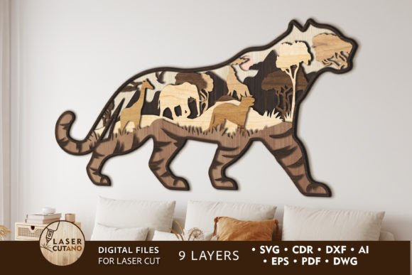 Tiger Wall Art Cut Home Decoration Ideas