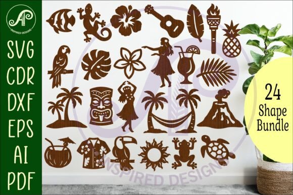 Tropical Silhouette Shapes X 25 Bundle: Integrating Digital Assets into Your Creative Workflow
