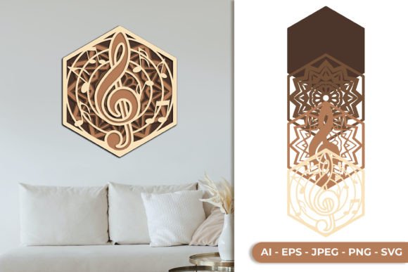 Unlocking Creativity with 3D Music Notes Layered Laser Cut Designs