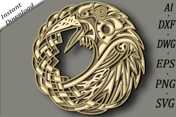 Unlocking Creativity with Raven Multilayer Svg Papercut Laser Cut Designs